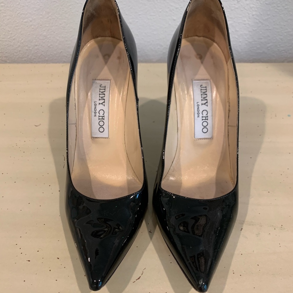 Jimmy Choo black leather pumps size 36.5